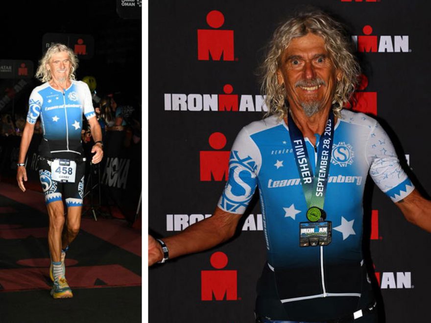 Gerry Steinberg auf dem Podest beim Ironman Chattanooga